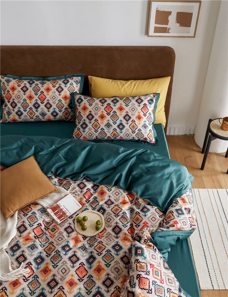 Ensemble de Couette en Coton Égyptien - Designs Exotiques et Élégants