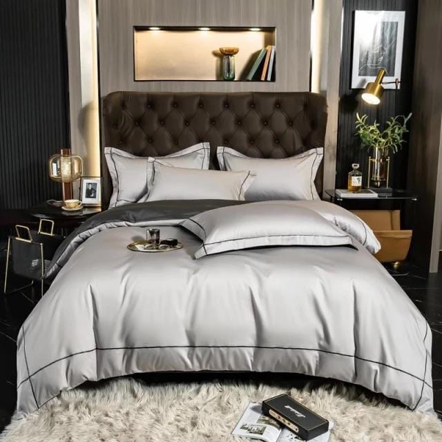 Ensemble de Literie en Coton Égyptien - Douceur et Design Raffiné pour Sommeil
