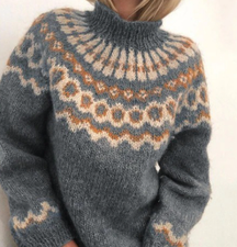 Pull en Tricot Rétro pour Femmes - Style Vintage et Confort Douillet