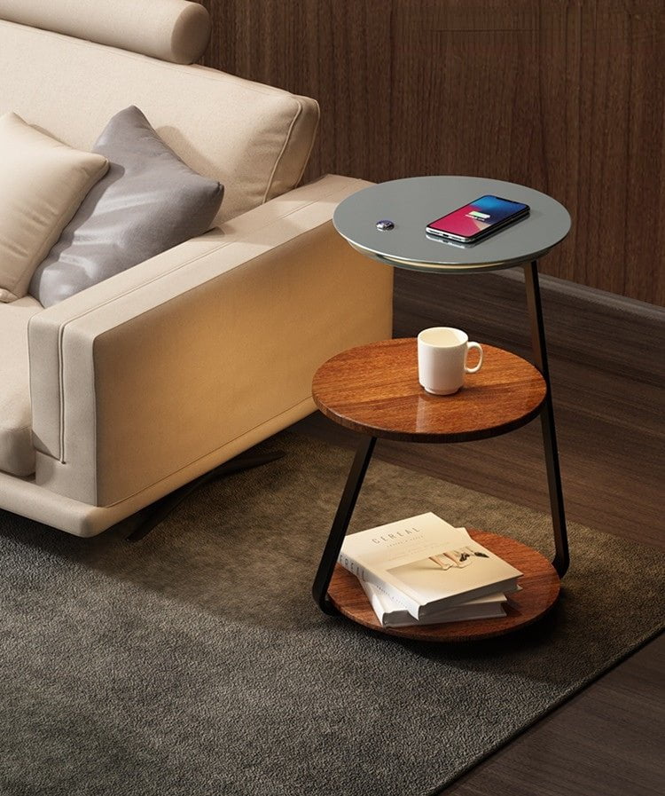 Table d'appoint Design Élégant - Rangement Pratique et Style Moderne