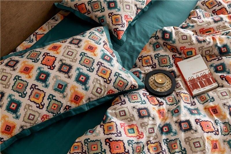 Ensemble de Couette en Coton Égyptien - Designs Exotiques et Élégants
