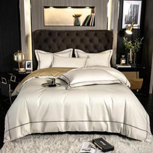 Ensemble de Literie en Coton Égyptien - Douceur et Design Raffiné pour Sommeil