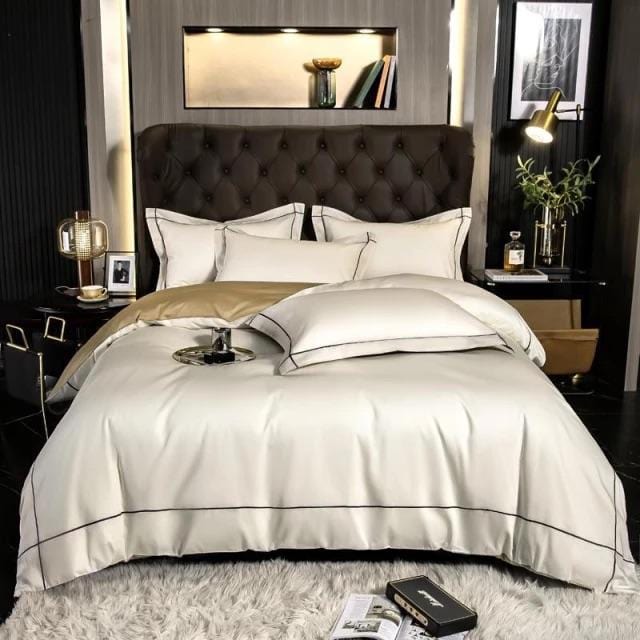 Ensemble de Literie en Coton Égyptien - Douceur et Design Raffiné pour Sommeil