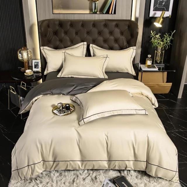 Ensemble de Literie en Coton Égyptien - Douceur et Design Raffiné pour Sommeil