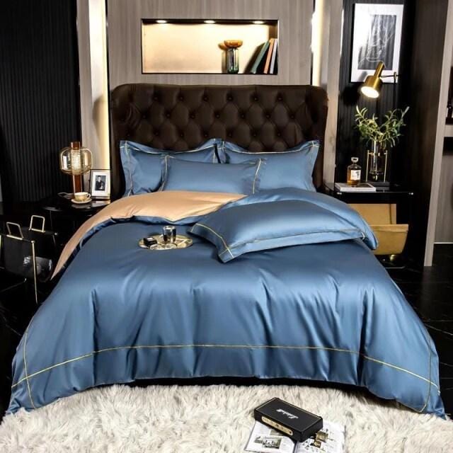 Ensemble de Literie en Coton Égyptien - Douceur et Design Raffiné pour Sommeil