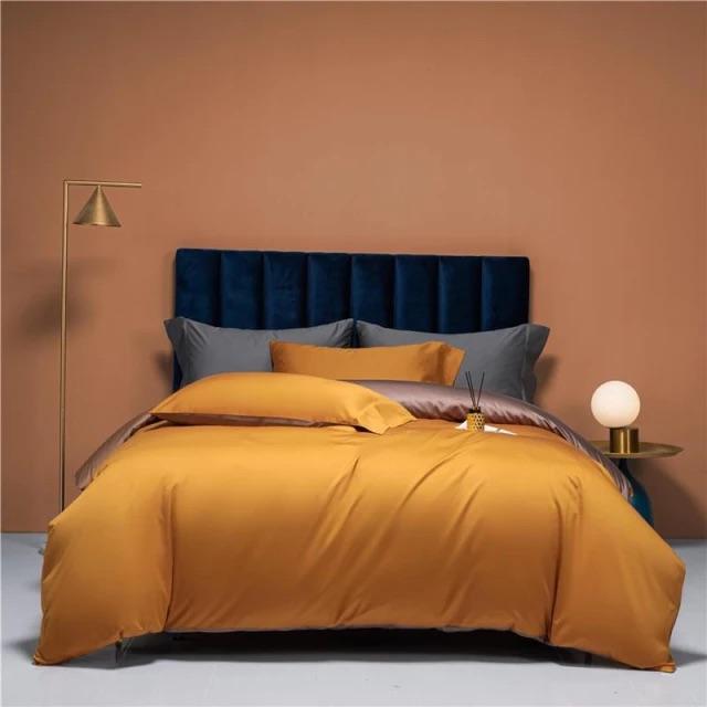Ensemble de Literie en Coton Égyptien - Douceur, Durabilité et Design Réversible