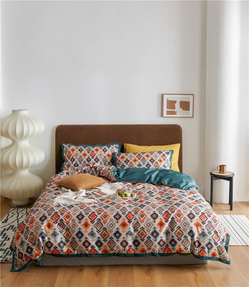Ensemble de Couette en Coton Égyptien - Designs Exotiques et Élégants