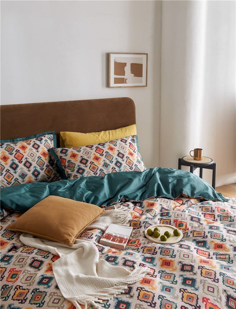 Ensemble de Couette en Coton Égyptien - Designs Exotiques et Élégants