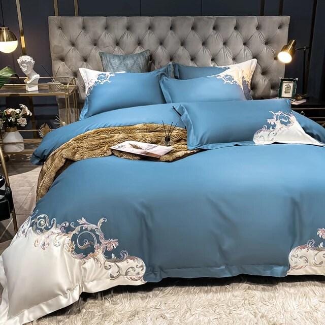 Ensemble de Couette en Coton Égyptien - Luxe et Confort Inégalés pour Votre Lit