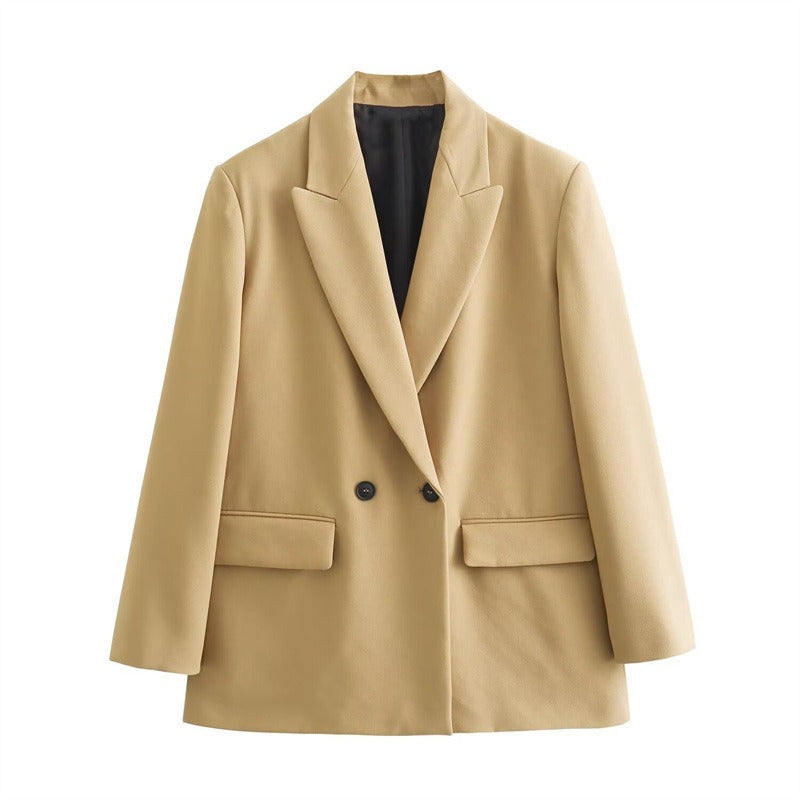 Manteau Cape en Laine pour Femmes - Design Ample avec Col Revers et Boutonnage