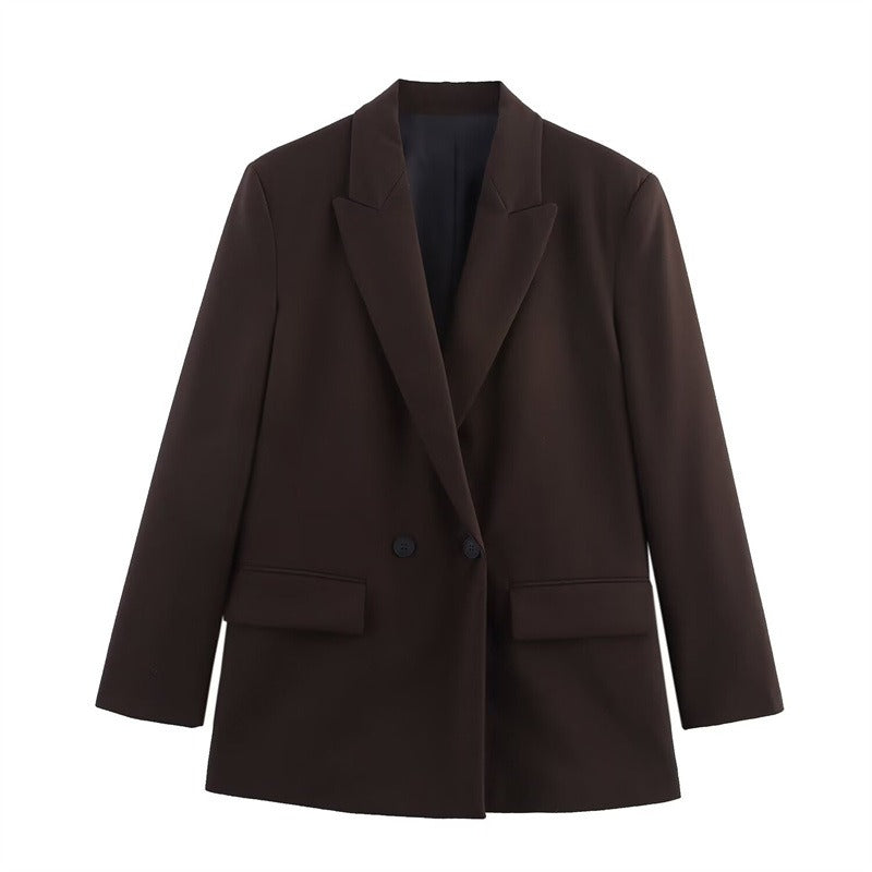 Manteau Cape en Laine pour Femmes - Design Ample avec Col Revers et Boutonnage