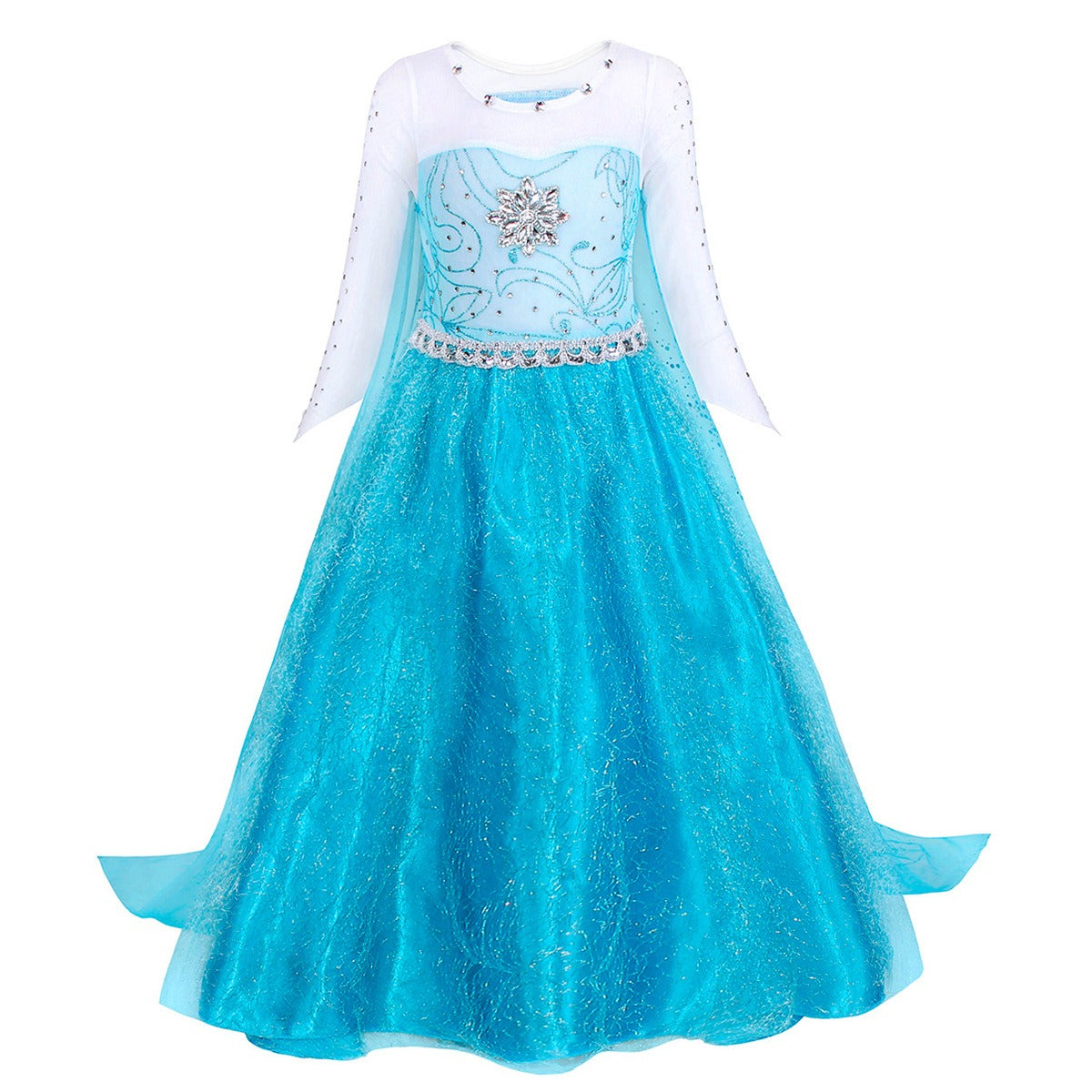 Robe de Princesse Halloween Fille - Costume Long Pailleté et Confortable