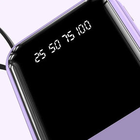 Batterie Externe Portable 10000mAh - Charge Rapide et Câbles Intégrés