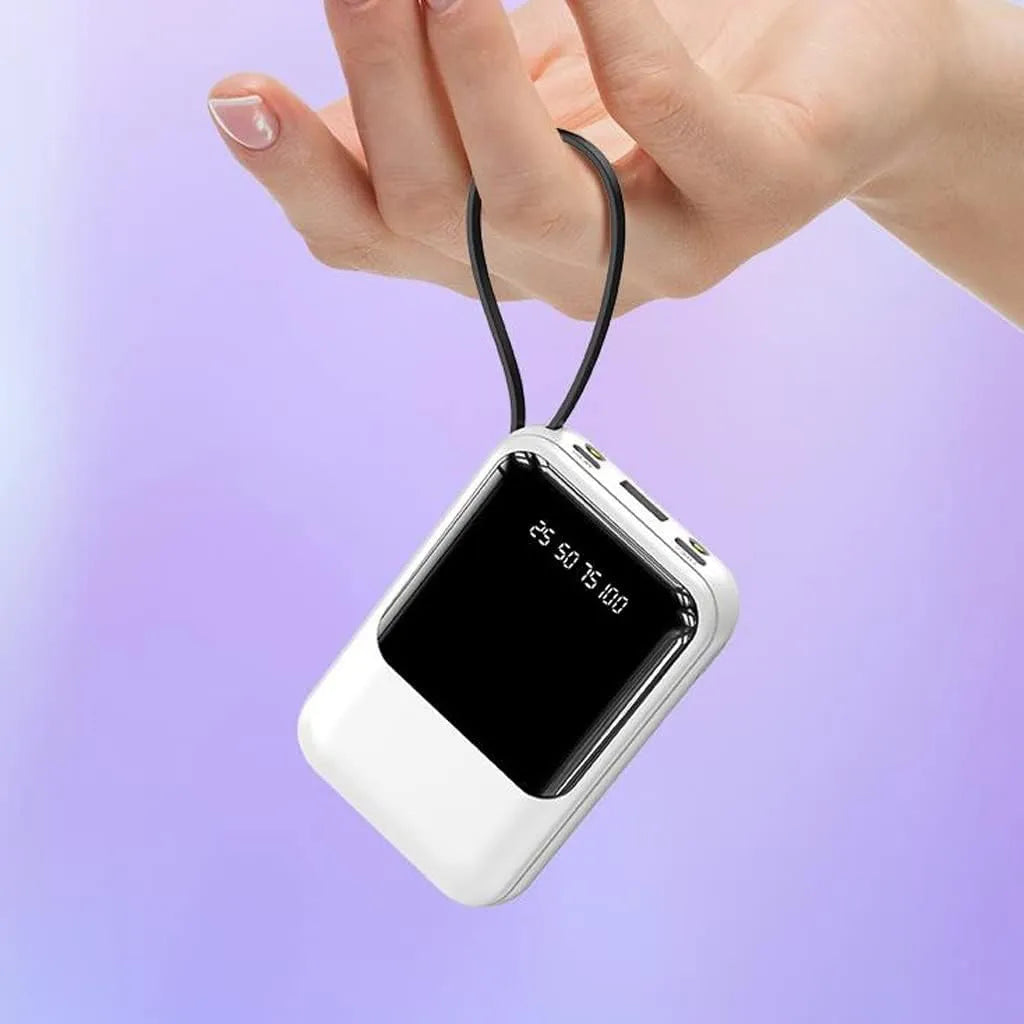 Batterie Externe Portable 10000mAh - Charge Rapide et Câbles Intégrés