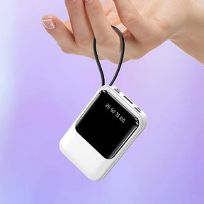 Batterie Externe Portable 10000mAh - Charge Rapide et Câbles Intégrés