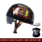 Casque de Moto Homologué DOT - Coque en ABS Légère et Sûre