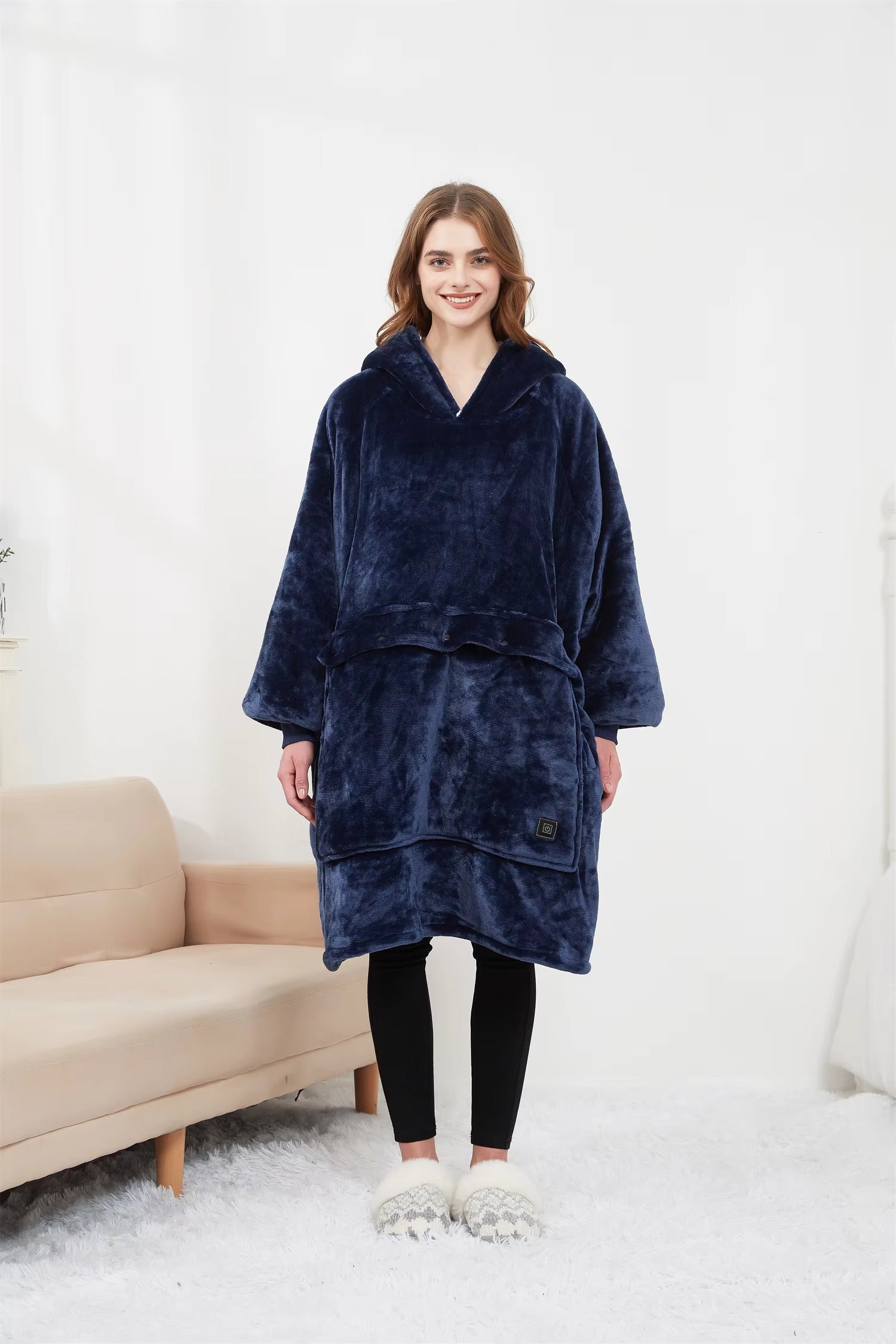 Sweat à Capuche Chauffant Oversize - Confort Douillet et Chaud en Hiver