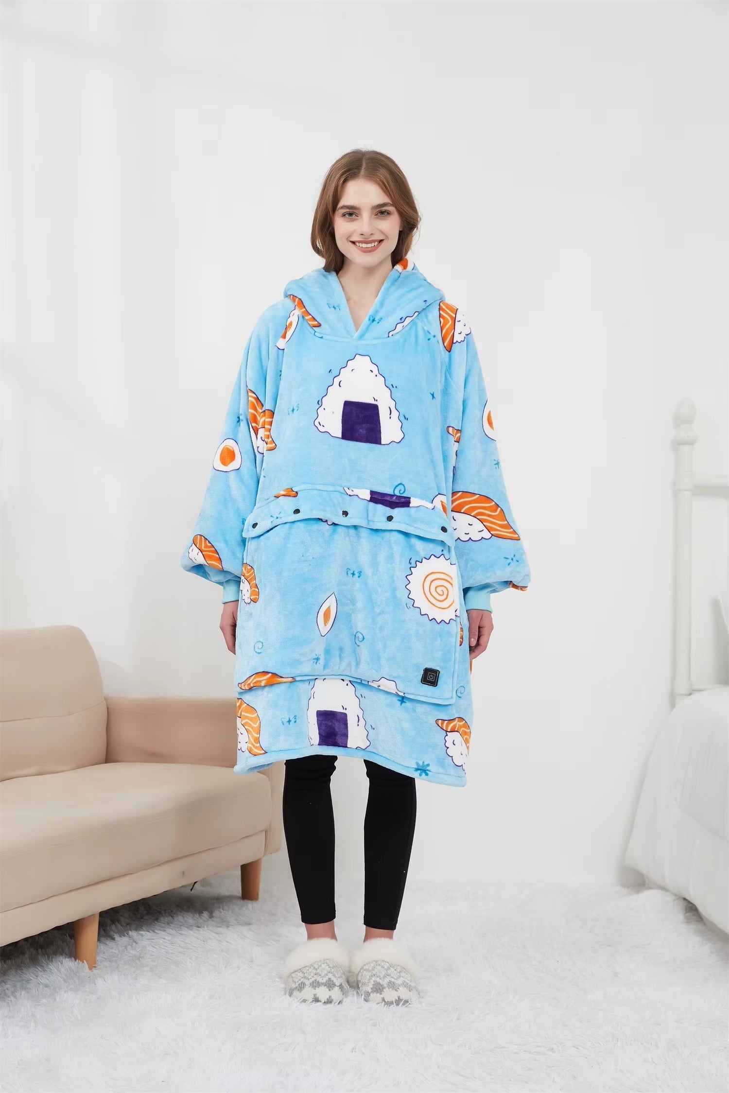 Sweat à Capuche Chauffant Oversize - Confort Douillet et Chaud en Hiver
