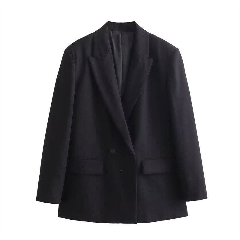 Manteau Cape en Laine pour Femmes - Design Ample avec Col Revers et Boutonnage