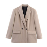 Manteau Cape en Laine pour Femmes - Design Ample avec Col Revers et Boutonnage