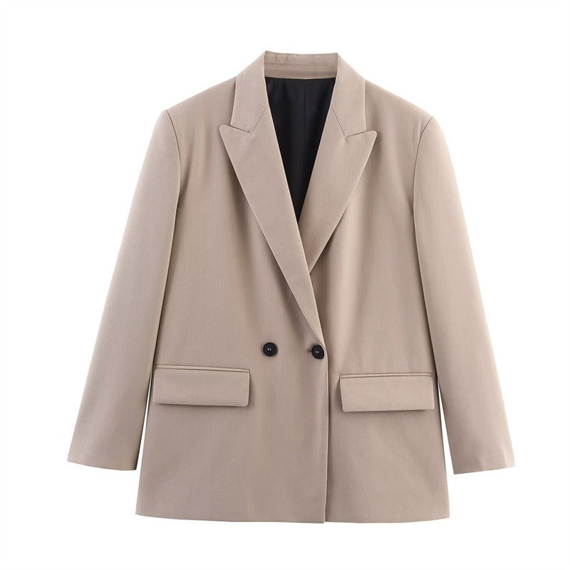 Manteau Cape en Laine pour Femmes - Design Ample avec Col Revers et Boutonnage