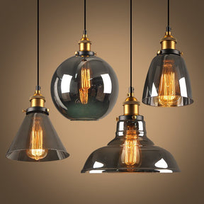 Lampe Suspendue Industrielle en Verre - Design Élégant et Minimaliste