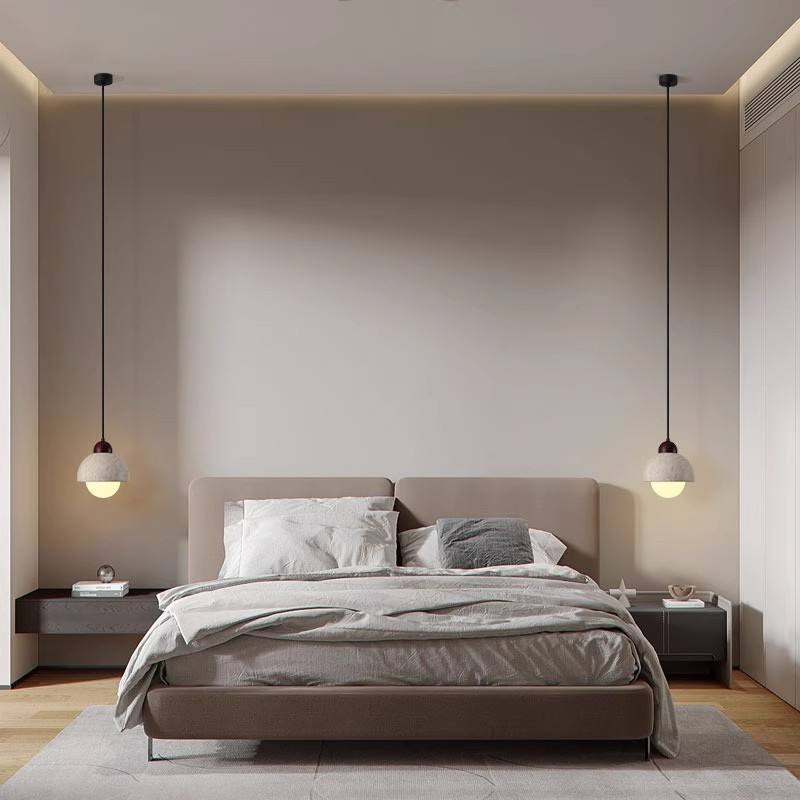 Suspension en Marbre Naturel - Éclairage Élégant et Durable