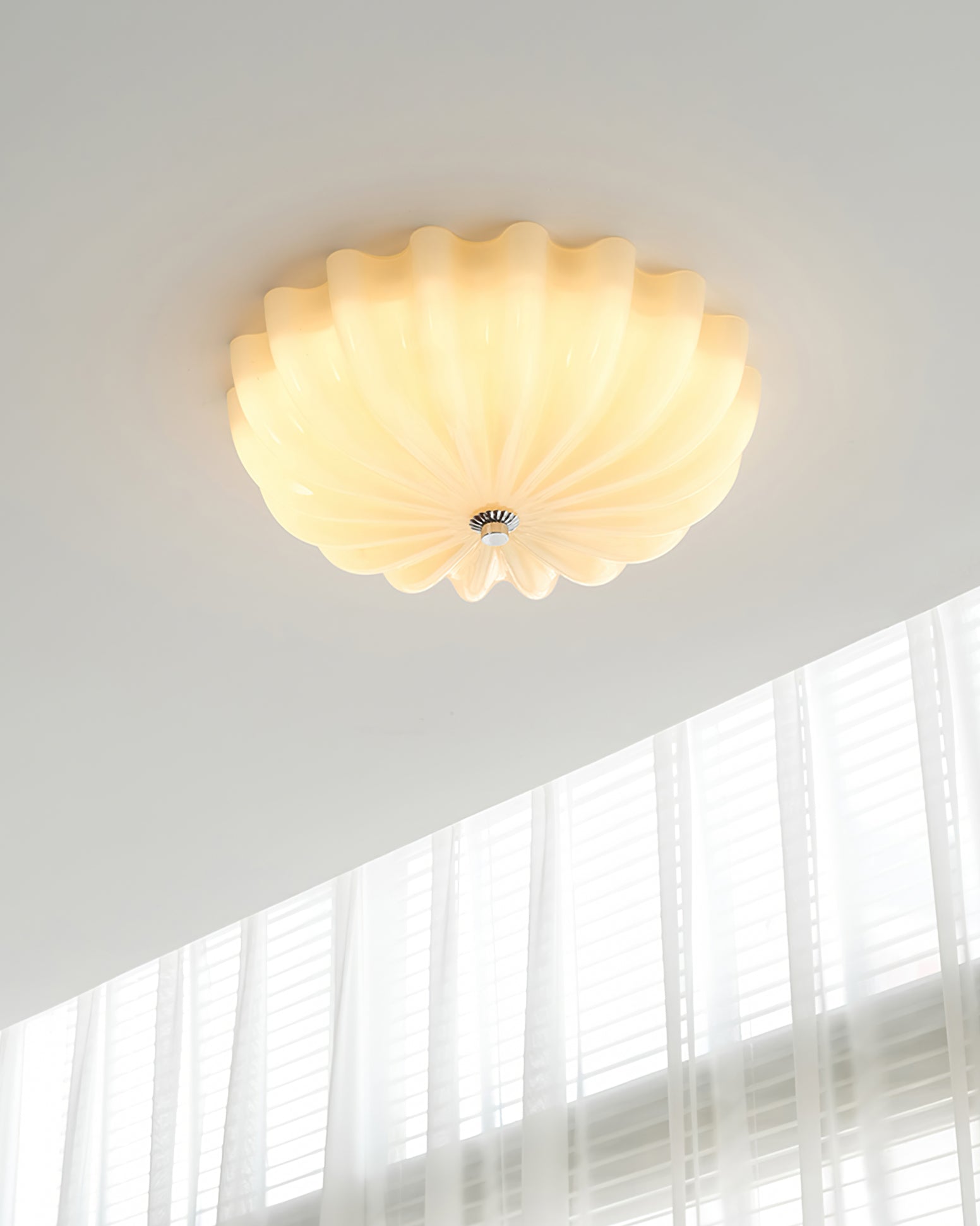 Lampe Plafonnier en Verre Pétale - Éclairage Doux et Ambiance Chaleureuse