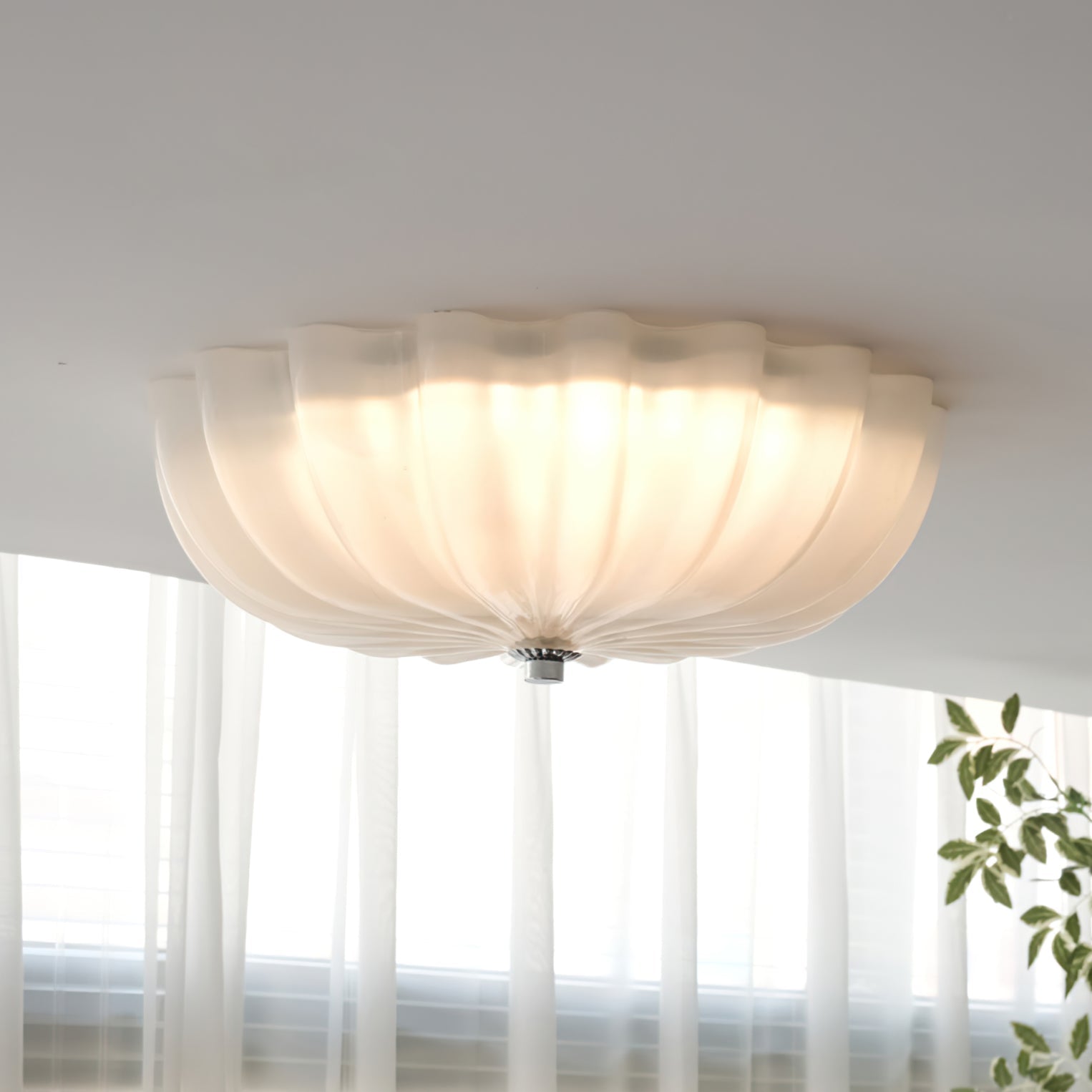 Lampe Plafonnier en Verre Pétale - Éclairage Doux et Ambiance Chaleureuse