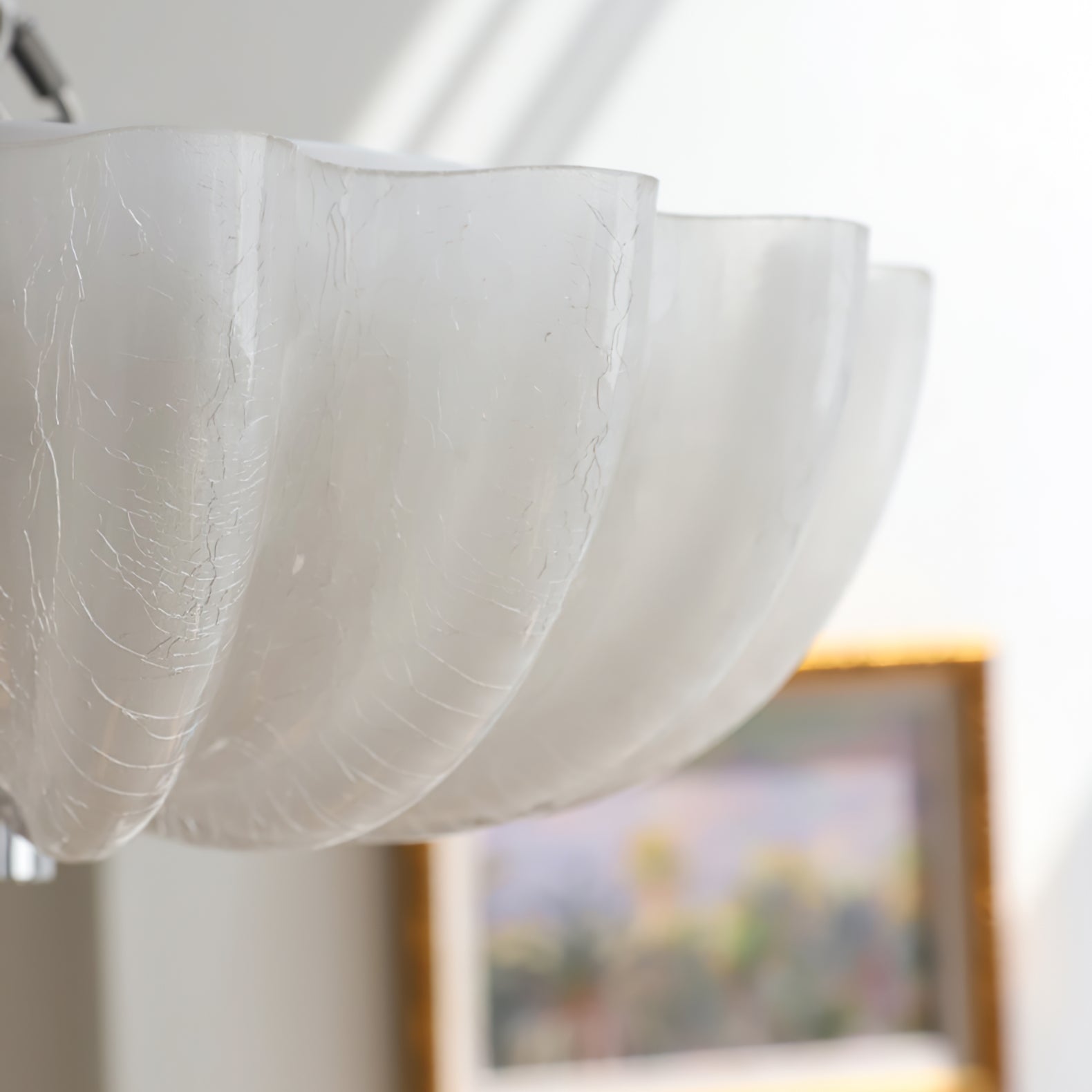 Lampe Plafonnier en Verre Pétale - Éclairage Doux et Ambiance Chaleureuse