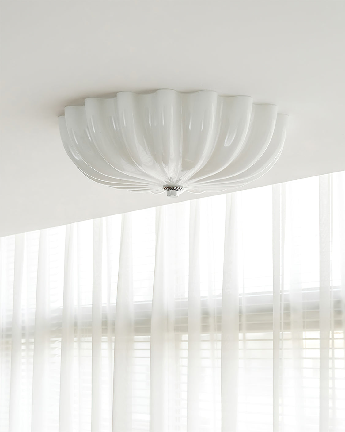 Lampe Plafonnier en Verre Pétale - Éclairage Doux et Ambiance Chaleureuse