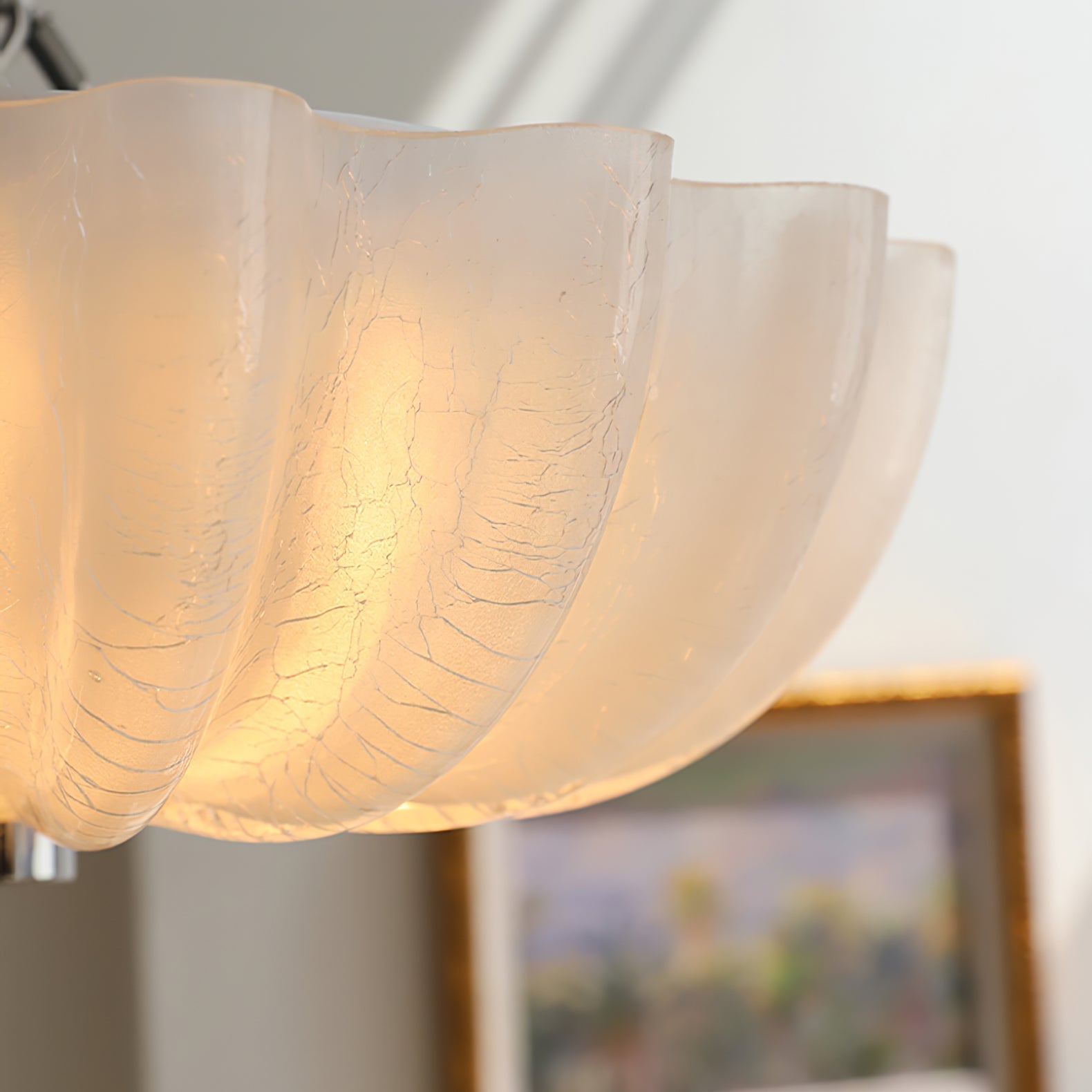 Lampe Plafonnier en Verre Pétale - Éclairage Doux et Ambiance Chaleureuse