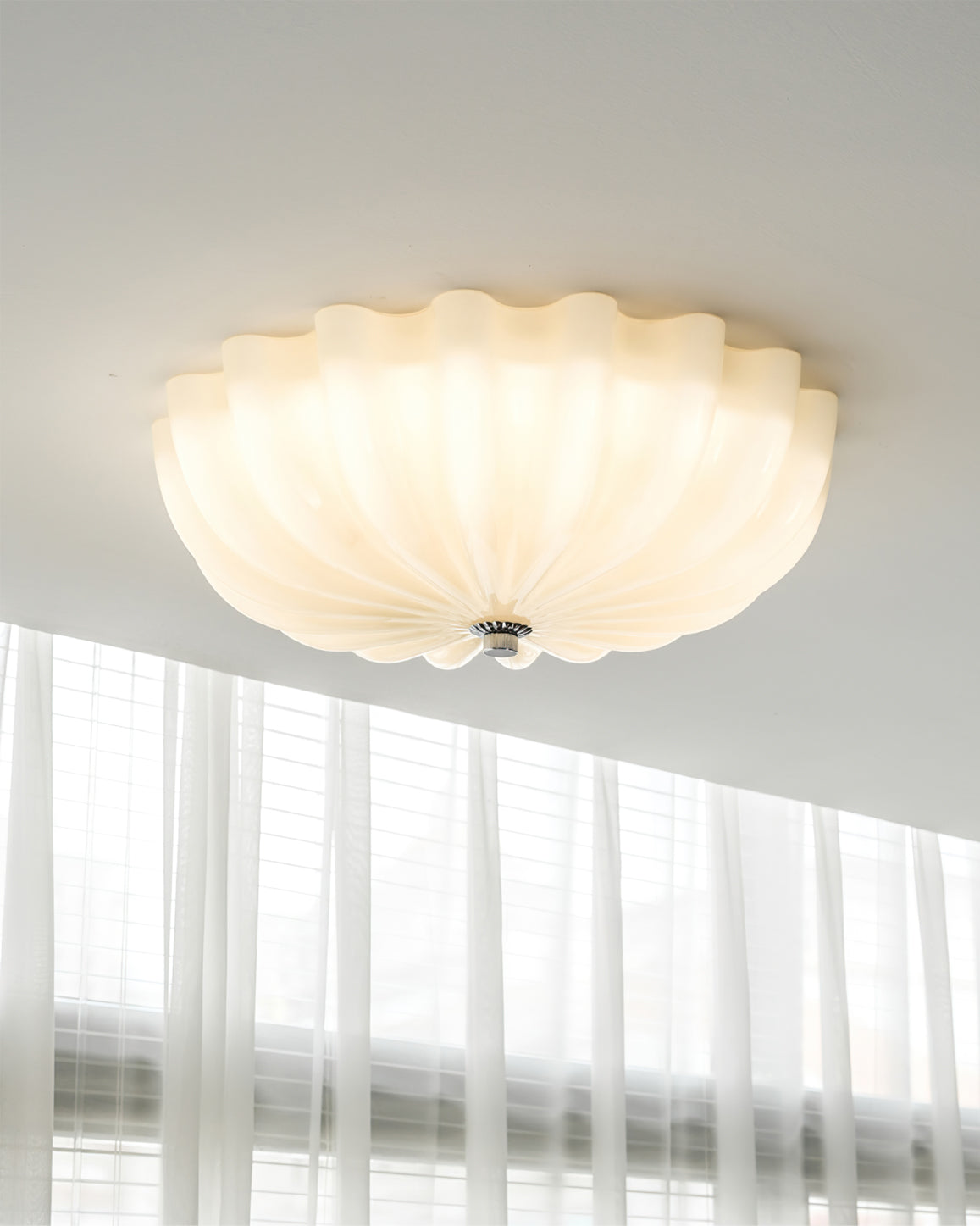 Lampe Plafonnier en Verre Pétale - Éclairage Doux et Ambiance Chaleureuse