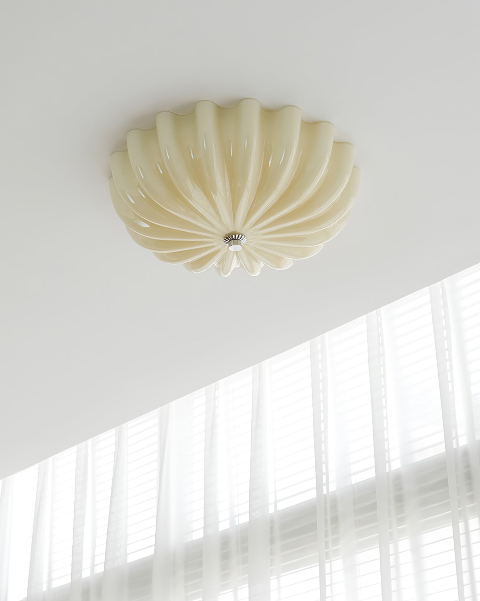 Lampe Plafonnier en Verre Pétale - Éclairage Doux et Ambiance Chaleureuse