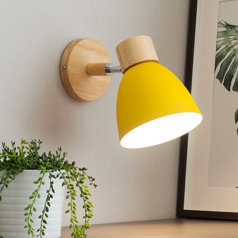 Lampe Murale en Bois et Métal - Style Chaleureux pour Votre Espace