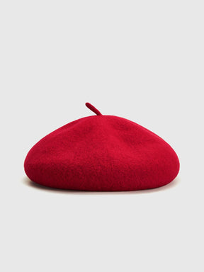 Béret rouge élégant en laine douceur