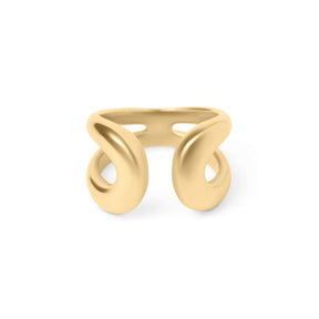Bague minimaliste dorée harmonie