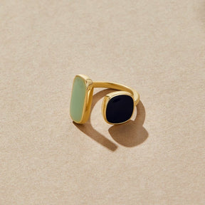 Bague ajustable pierres précieuses radieux