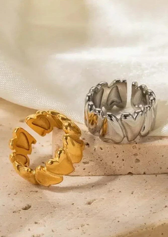 Bague cœur vue rapprochée liberté