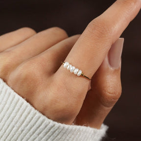 Bague fine perle sophistication
