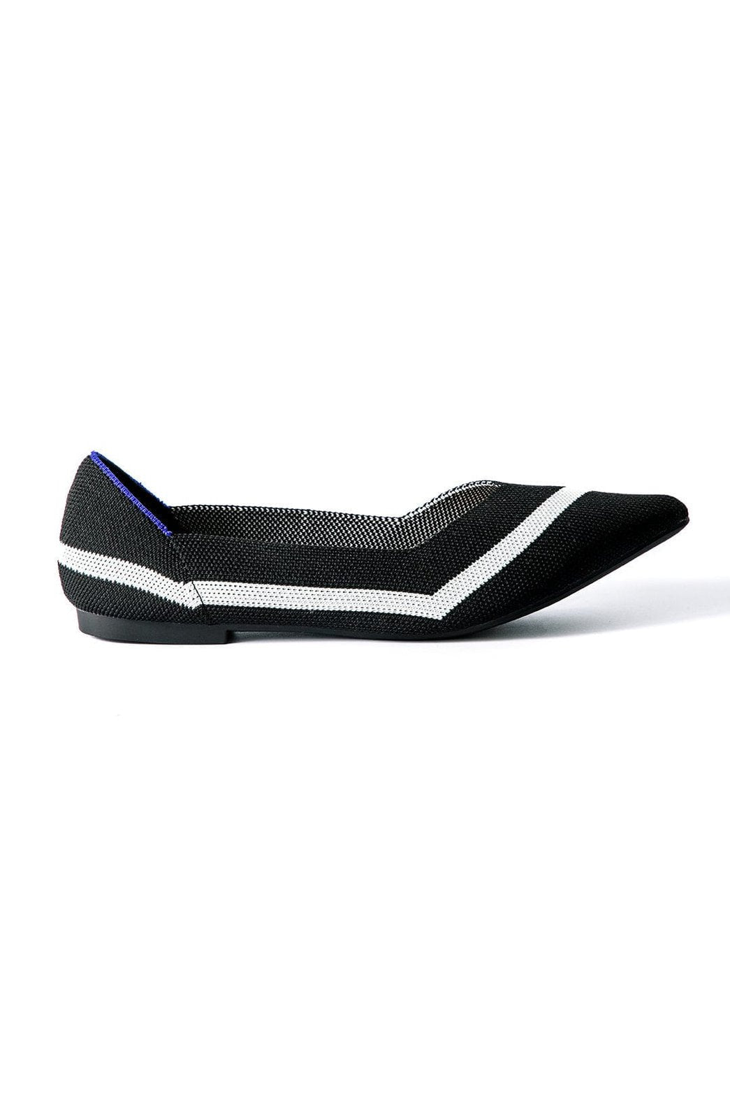 Vue latérale ballerine design bicolore nuage