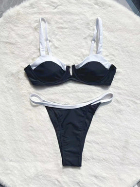 Maillot de bain bicolore vue dos splash