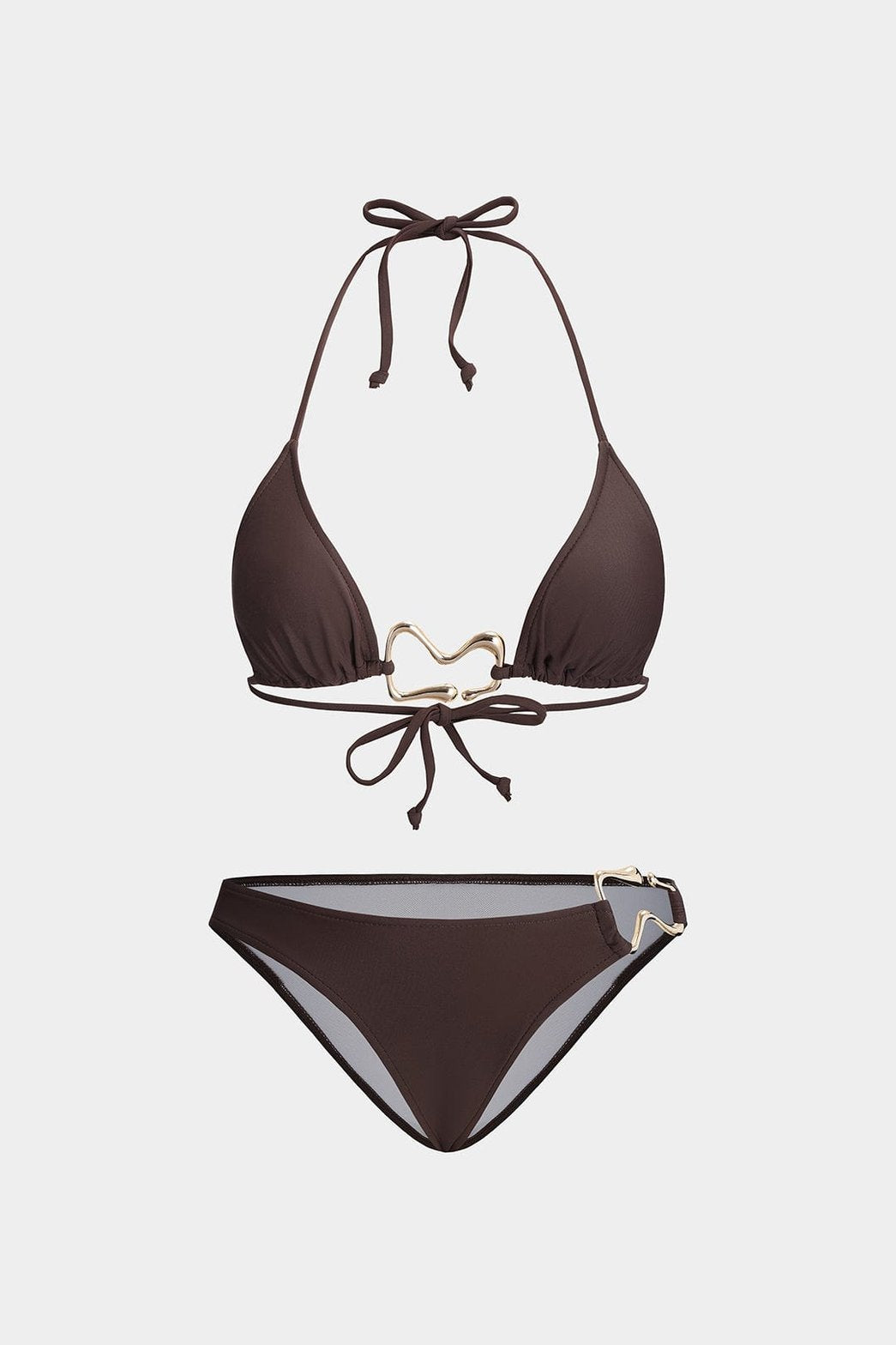 Bikini métallique vue de face soleil