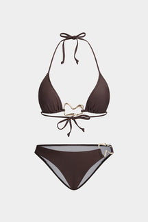 Bikini métallique vue de face soleil