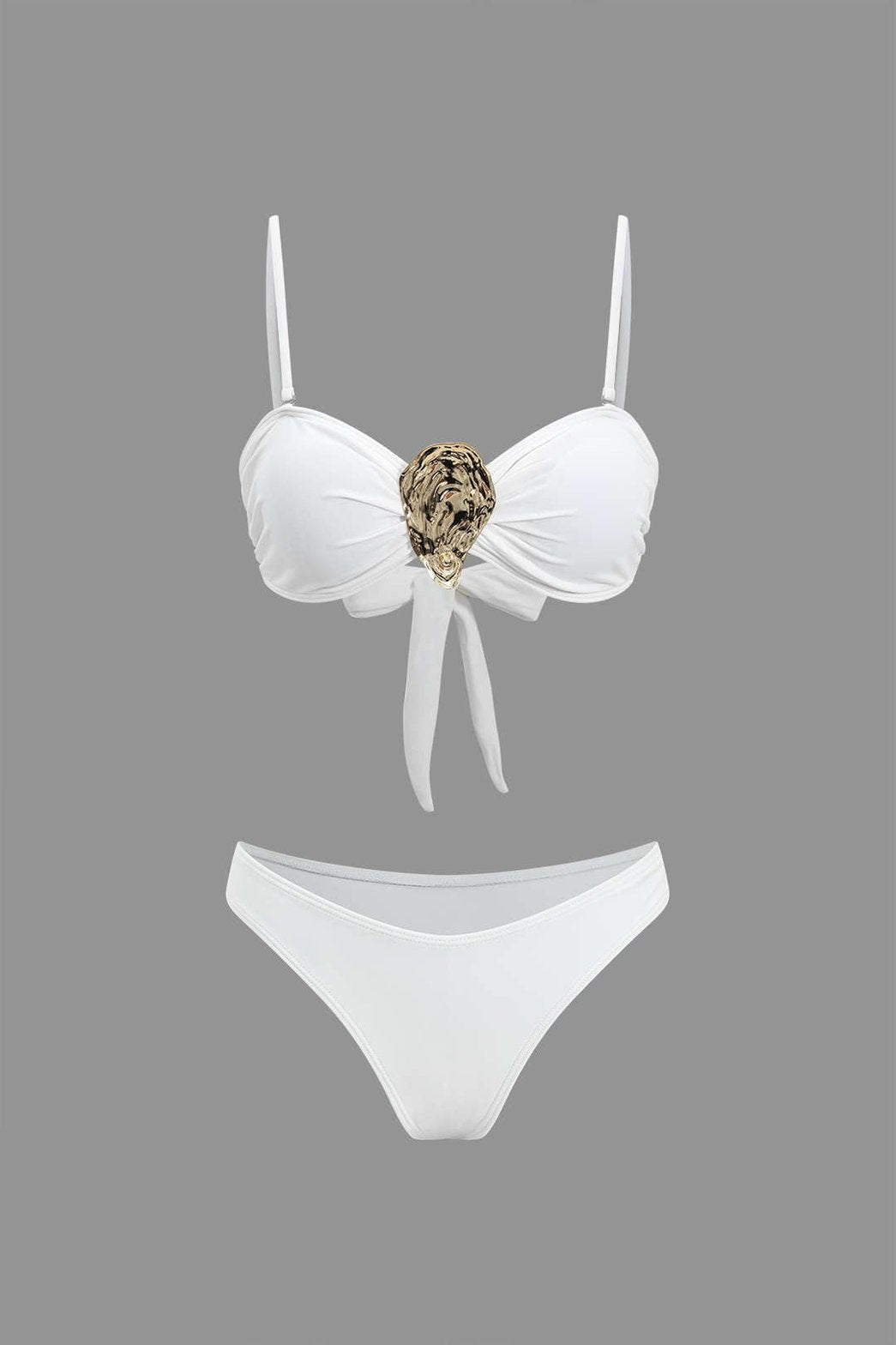 Bikini métallisé vue de dos vague