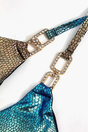 Ensemble bikini ombré avec strass étincelle