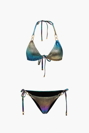 Bikini dos nu à strass effet ombré scintillant soleil