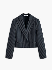 Blazer rayé noir élégant cosmic