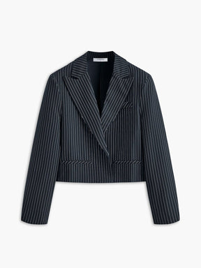 Blazer rayé noir élégant cosmic