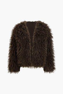 Blazer fourrure synthétique chic